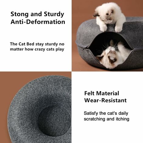 Tunnel Per Gatti Pieghevole A 5 Vie - Con Pompon E Campanelle Per Gioco