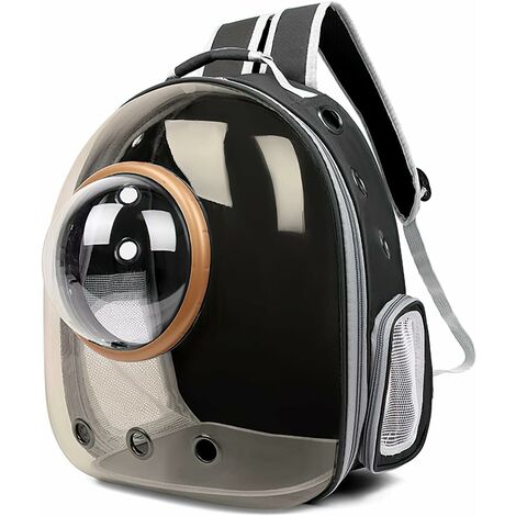 Forstree Zaino Trasparente Resistente – Nero, Large 41,9x33x14 Cm – Per Viaggi, Concerti, Università, Lavoro – Tasche Multiple