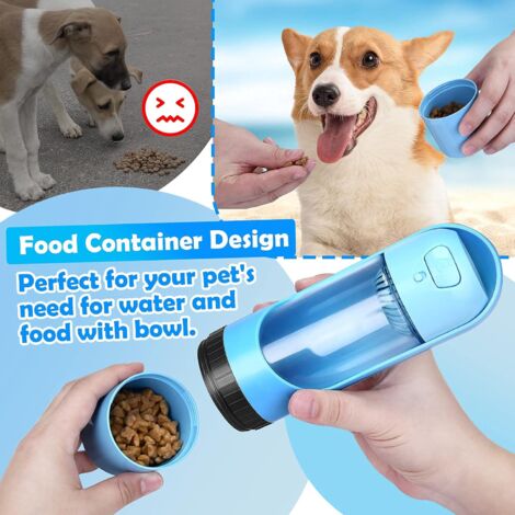 Borraccia per cani portatile con porta crocchette – Dog Moda