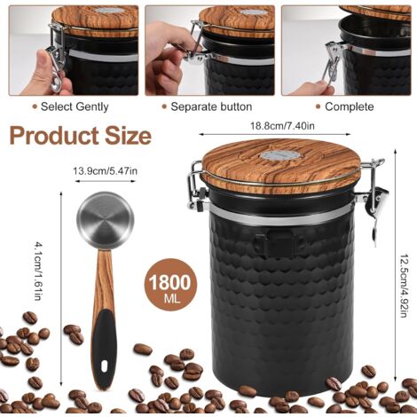 Alvinlite Contenitore Per Fondi Di Caffè In Acciaio Inossidabile - Grande Capacità, Secchio Battifondo Per Bar, Casa E Ufficio