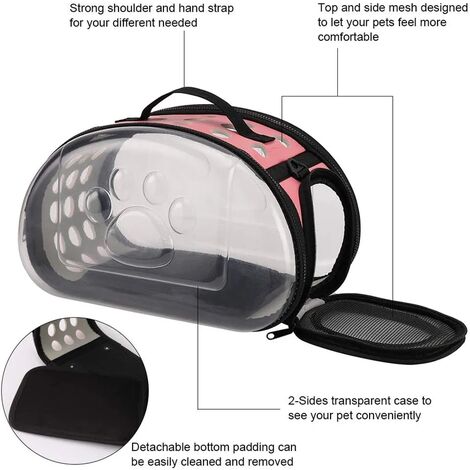 Borsa Trasporto Per Gatti Piccoli - Morbida, Impermeabile, Con Cerniere 4 Lati, Portatile