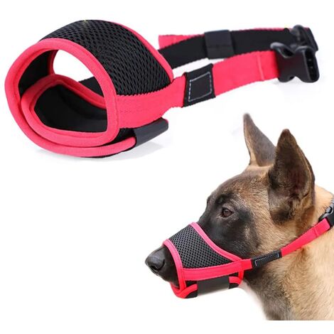 Museruola per cani, museruola, cinturino regolabile, traspirante, sicura,  vestibilità rapida per cani di taglia piccola e