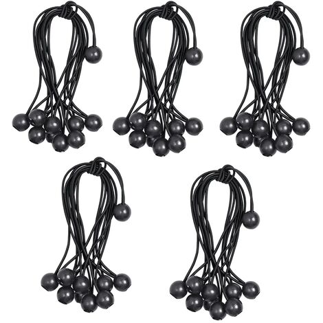 Elastici con Sfera,Corde Elastiche con Sfere,50 Pezzi Corda Elastica per  Teloni,Bungee Ball in Gomma,Elastici con Pallina,Elastici Fissaggio :  : Fai da te