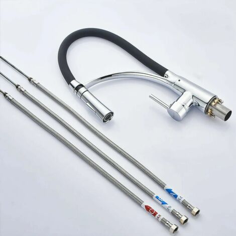 Rubinetto Cucina Con Doccetta Estraibile, Iscelatore Girevole A 360