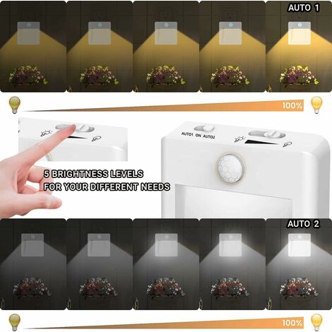 Luce Notturna Rossa Con Sensore Di Movimento E Crema – 3 Modalità, Regolabile, Per Camera, Bagno E Corridoio