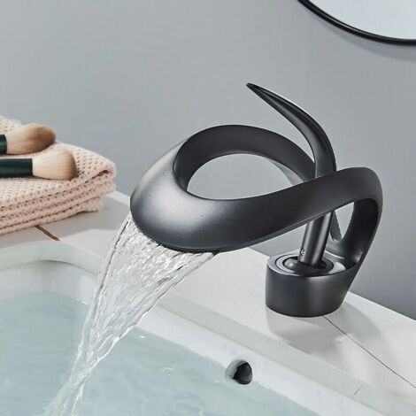 KEOKBON Rubinetto Da Bagno Con Tirante &ndash; Scarico &ndash; Rubinetto Per Lavabo Con Altezza Di Beccuccio, Rubinetto Da Bagno Ad Alta Pressione &ndash; Miscelatore