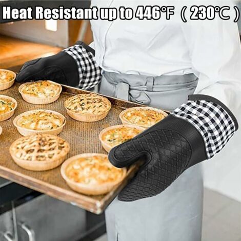 Set Di 6 Guanti Da Forno In Silicone, Guanti Da Forno Extra Lunghi Antiscivolo Resistenti Al Calore Per Cucinare Cuocere Cuocere Forno Forno A Microonde