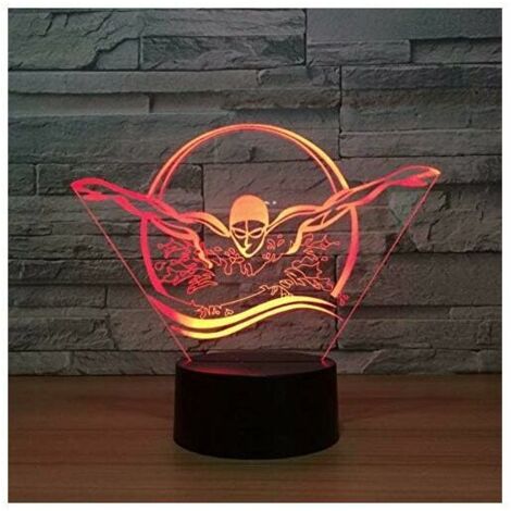 LAMPADA A ILLUSIONE ottica 3D con sistema solare, luce notturna con
