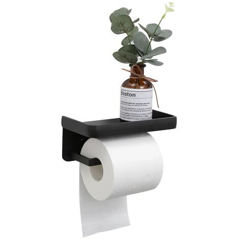 Porta carta igienica per WC, a parete, autoadesivo, avvitabile, cromato