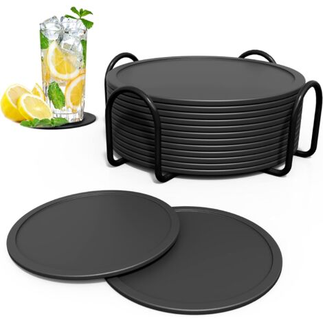 Set da 6 sottobicchieri in silicone con supporto Singles
