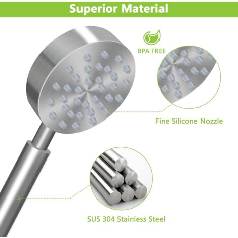 Soffione Doccia Alta Pressione In Acciaio Inox - 15cm, Filettatura 1/2", Per Montaggio A Soffitto - Foto 10