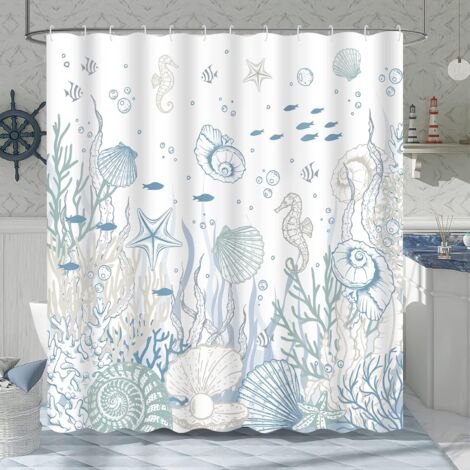 WELMECO Tenda da doccia astratta blu geometrica tenda da