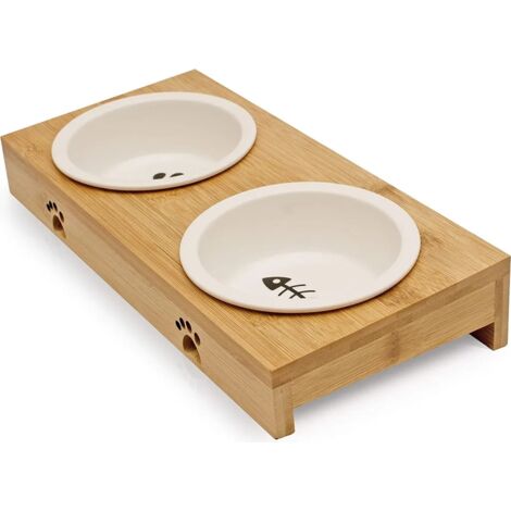 Set 8 Ciotole Per Gatti In Ceramica - Antifatica Baffi, Piatte E Colorate, Per Cibo E Acqua - Foto 2