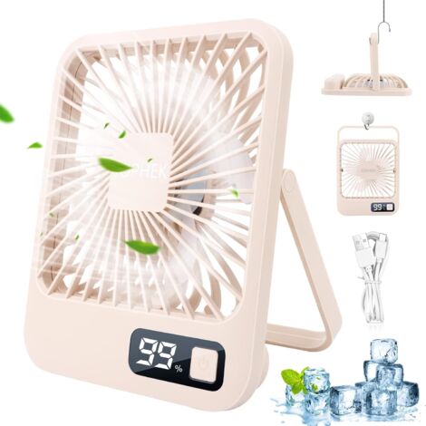 SHINING HOUSE Mini Ventilatore Portatile, [Fino a 12 Ore di Autonomia