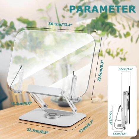 Leggio Extra Large, Leggio Ergonomico, Leggio Pieghevole E Portatile A