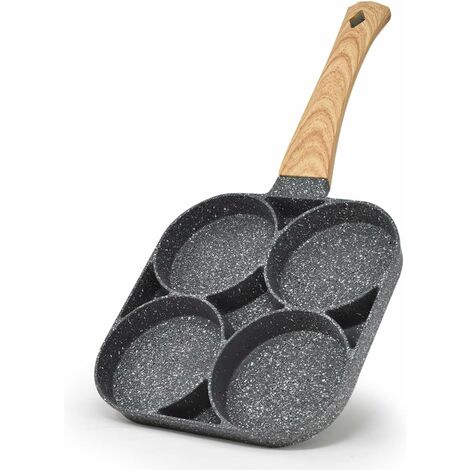 Teglia in marmo 4 in 1 per pancake e uova, 18 cm, BEIGE, KLAUSBERG KB-7823