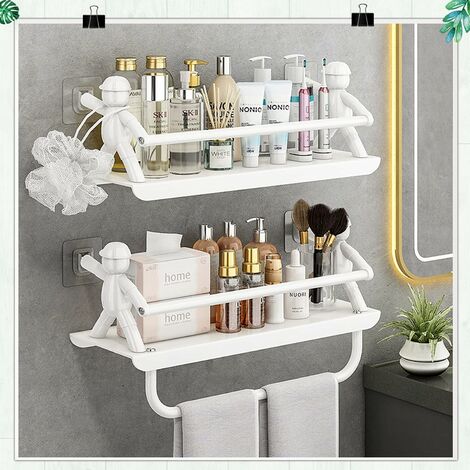 mensola da bagno makeup storage organizer lega di alluminio mensola da doccia  accessori bagno senza forare mensola da parete