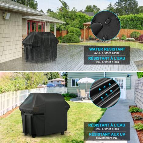 Copri Barbecue Copertura Barbecue Universale In Tessuto Oxford 210D - Impermeabile, Anti-UV, Per Proteggere La Griglia All'aperto Protezione Per Barbecue Da Esterno