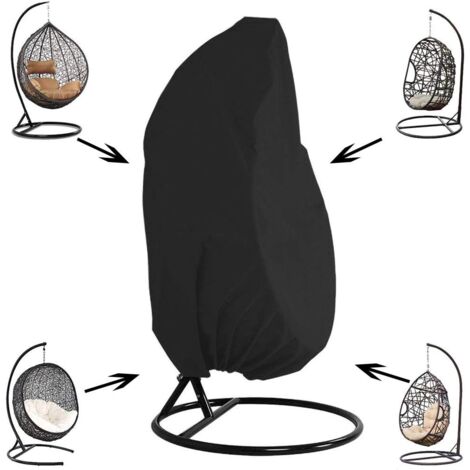 MonsterShop - Sedia A Dondolo A Uovo Poltrona Sospesa In Vimini Rattan Da Giardino Poltroncina Sedia A Sospensione 88453292 - Foto 6