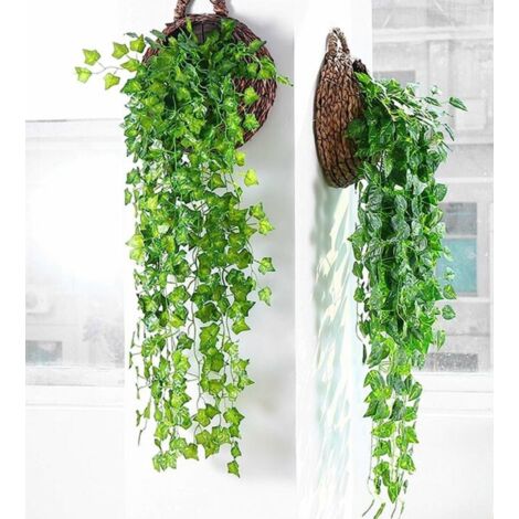 100/2M Pianta Artificiale Verde Foglia di edera Ghirlanda Creeper Appeso Ve Casa Decorazione del Giardino Esterno Festa di Nozze FAI DA TE Foglie Finte  15