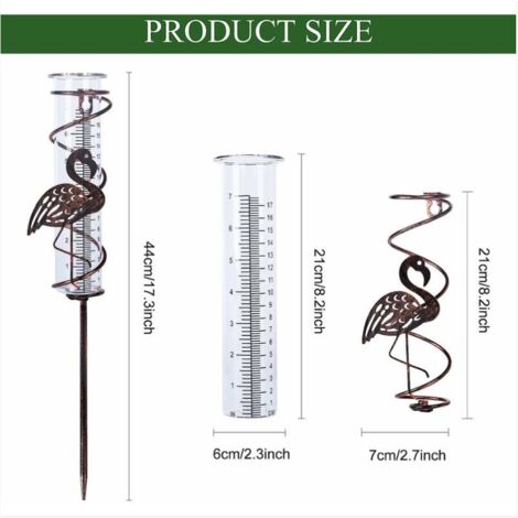 Pluviometro Da Giardino Joyan - In Vetro E Metallo, 7 Pollici, Con Picchetto - Foto 4