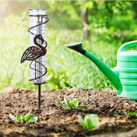 Pluviometro Da Giardino LUTER - 6 Pollici/15,2 Cm, Con Supporto Metallico, Per Misurare La Pioggia - Foto 3