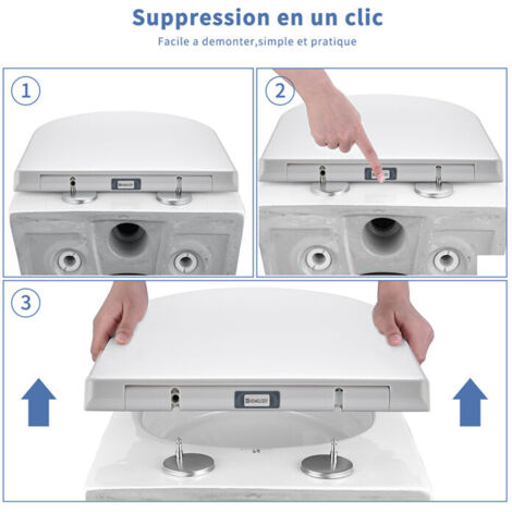 Sedile WC Fall Brake UF Bicchieri WC Coperchio WC bianco per sedile WC bagno