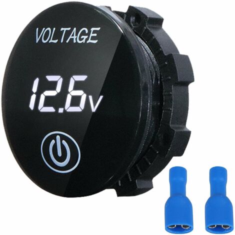 Indicatore Temperatura Acqua E Voltmetro Digitale LED Per Auto, Camion E Moto – Display Rotondo, Installazione Facile