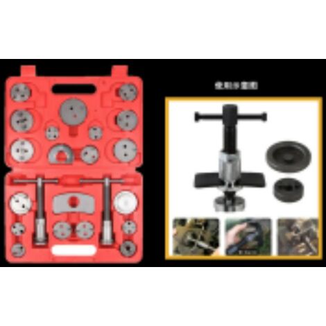 BGS Kit Recupero Pistone Freno - Set 22 Pezzi Con Mandrini Destro/Sinistro E Panno