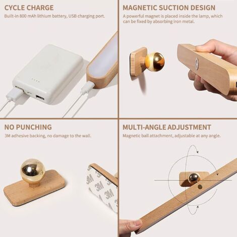 Lampada Da Specchio LED Nizirioo - Dimmerabile, Ricaricabile, Con Telecomando E Magnete - Foto 11