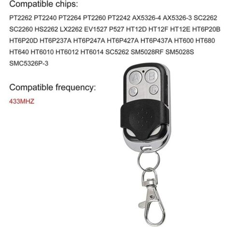 Set Di 5 Telecomandi Universali Per Cancelli - Frequenza 433,92 MHz A Codice Fisso, Batterie Non Incluse