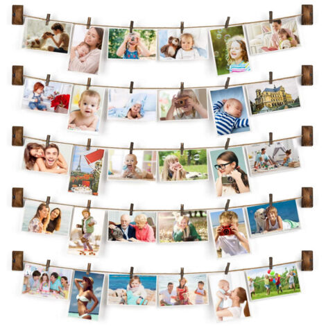 Regalo Neomamma Reykentu My First Year - Cornice Portafoto In Legno, 12 Mesi, Per Neonati, Foto Da Esposizione Per Bambini Portafoto 12 Mesi