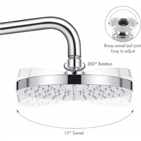 Soffione Doccia Fisso 20cm A Pioggia - Singing Rain, Quadrato, 144 Ugelli In Silicone, Cromato, Attacco Universale G1/2
