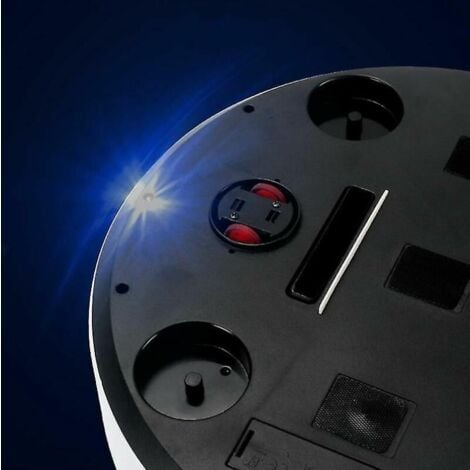 Aspirapolvere robot Aspirapolvere senza fili 5 in 1 con luci d'atmosfera a LED Aspirapolvere umidificante Colore: nero