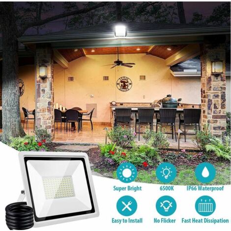 Faretto Quadrato LED 9W Impermeabile Luce Soffitto Esterni Giardino Tettoia Giardino Garage 3000k 230v Bianco 86992321