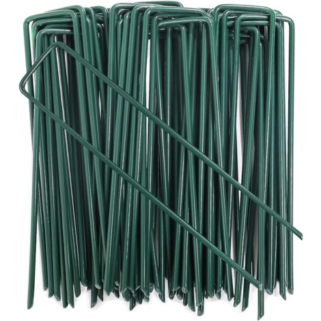 Picchetti Di Fissaggio Per Teli Pacciamanti: 75 Pezzi, Plastica Riciclata, 15 Cm Con Bordi Spinati