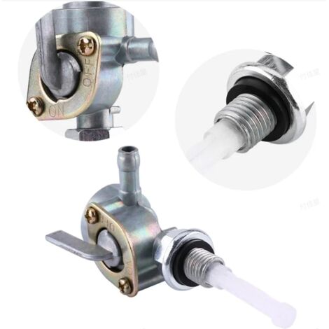 2 Rubinetti Carburante M10x1.25mm - Interruttore Serbatoio Benzina Universale Per Moto, ATV E Generatori - Foto 6