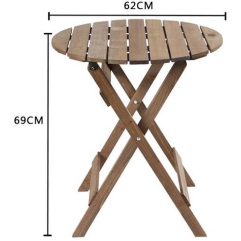 Festnight Tavolo Da Giardino Pieghevole In Plastica - 79x72x70 Cm Bianco, Piano A Doghe, Portatile