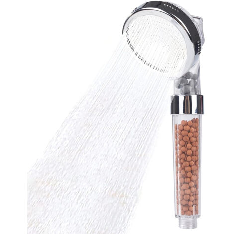 MEKO Soffione Doccia con Filtro ad Alta Pressione con Filtraggio a 15 Strati, Tubo da 1,5 M, 3 Modalità di Spruzzo, Soffione Anticalcare a Risparmio Idrico per Rimuovere Cloro Residuo - Nero