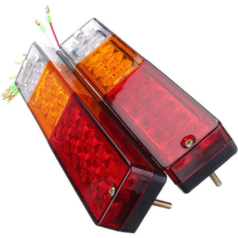 Set Fanali Posteriori Sinistro E Destro Per Rimorchio LKW E-Mark ST1009, Con Cavo, Omologati TUV