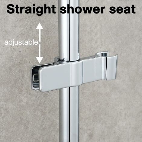 Supporto Regolabile Per Soffione Doccia DIMJ - Per Barre 18-25mm, Girevole 360&deg;, Cromato