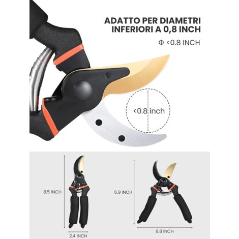 Fodera In Pelle Per Cesoie Da Potatura - Portaattrezzi Da Giardino Con Chiusura A Scatto - Foto 14