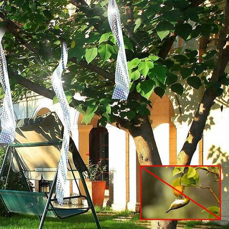 Nastro Anti Uccelli,2 Pezzi Nastro Repellente Antiuccelli,Nastro Riflettente Uccelli,Nastro Deterrente,Doppio Lato Laser Bird Scare Tape,per Spaventare Gli Uccelli,Proteggi Il Balcone,Giardino,50m - Foto 4