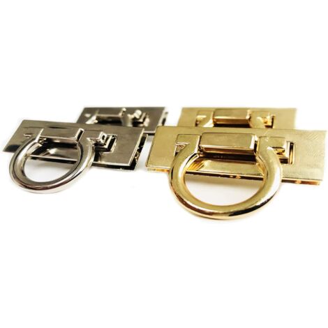 6 Serrature Metalliche Per Borse PLABBDPL – Chiusure A Spirale In Ferro, Antiruggine, Per Borse In Pelle E Portafogli, Colore Argento