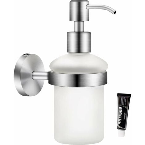Dispenser Sapone da Parete 200 ml Matte Vetro Shampoo Doccia Gel Bottiglia  Mani Distributore di Sapone