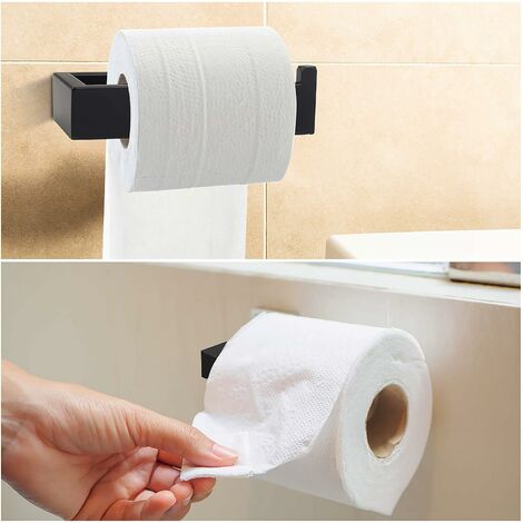 PREPSHELF - Porta rotolo di carta igienica senza forare con pratico ripiano