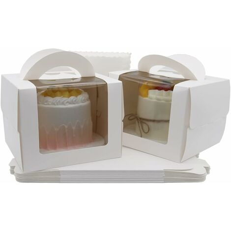 Scatola Per Torte Con Serratura E Manico Pieghevole – In Plastica, 26x22x12,5 Cm, Adatta Per Dolci Da 15-20 Cm (6-8") - 2