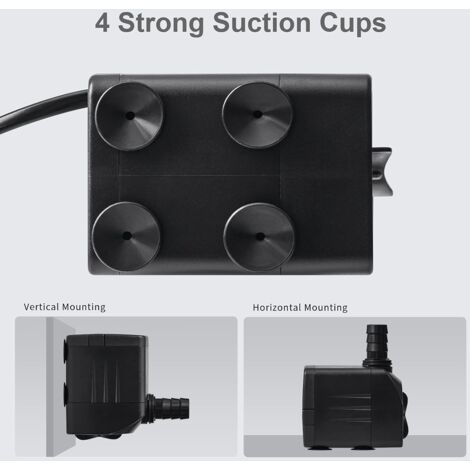 Pompa Sommersa Mini 180L/H 3W - Per Acquari, Fontane, Con Ugelli - Foto 7