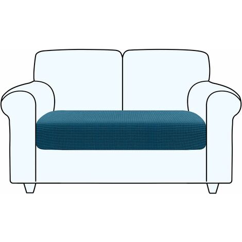 Copriseduta Divano Elasticizzato Alta qualità Protezione del Cuscino Sedile  del Divano Lavabile (1 Posto, Oceano blu)