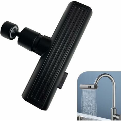 Frullatore 3 In 1 Ugello Spruzzatore Per Rubinetto Cucina - 3 Funzioni, 9 Adattatori, Nero, In Plastica Resistente Cuphead Switch - Foto 2